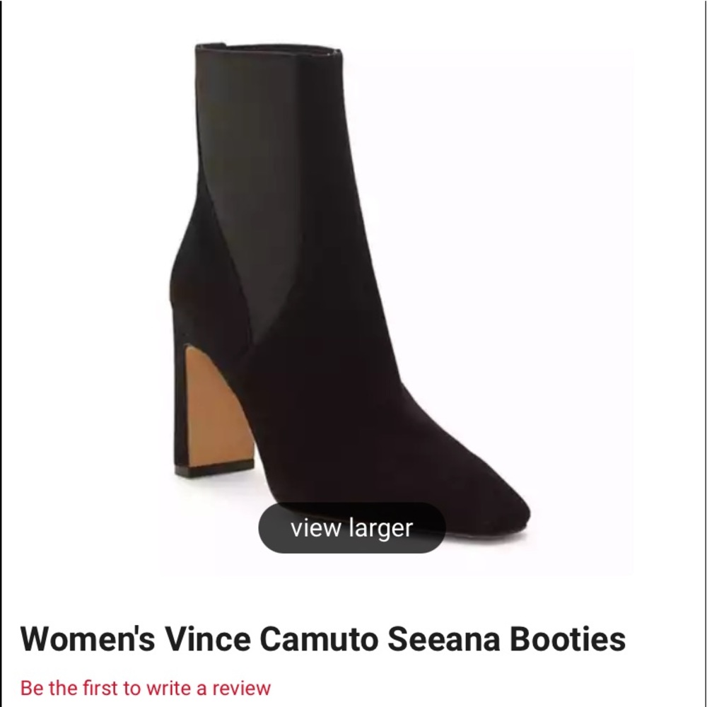 vince camuto seeana Chelsea black suede 7.5 boot